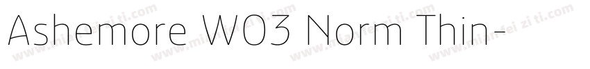 Ashemore W03 Norm Thin字体转换